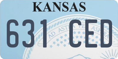 KS license plate 631CED