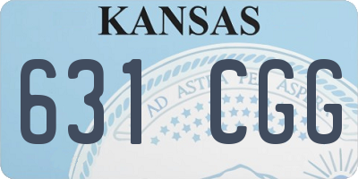 KS license plate 631CGG
