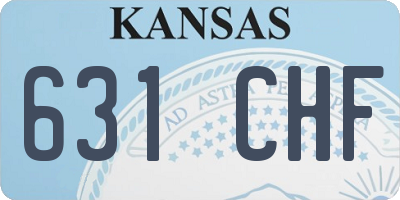 KS license plate 631CHF