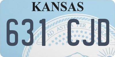 KS license plate 631CJD