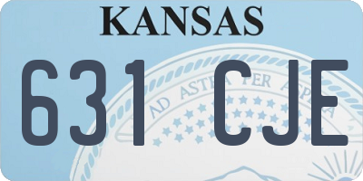 KS license plate 631CJE