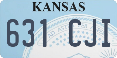 KS license plate 631CJI