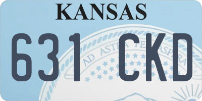 KS license plate 631CKD