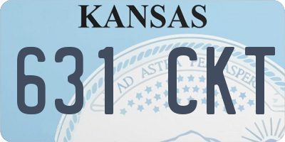 KS license plate 631CKT