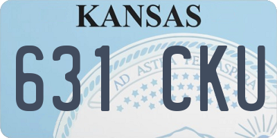 KS license plate 631CKU