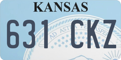 KS license plate 631CKZ
