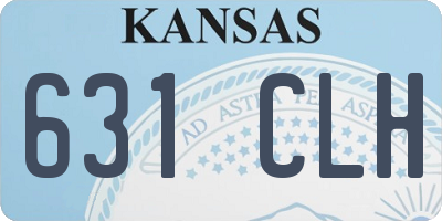 KS license plate 631CLH