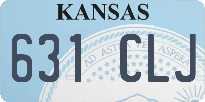KS license plate 631CLJ