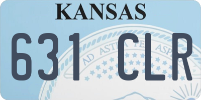 KS license plate 631CLR