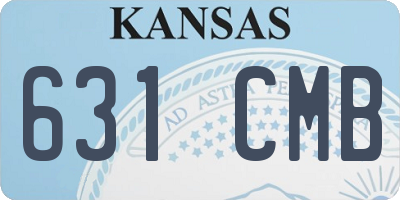 KS license plate 631CMB