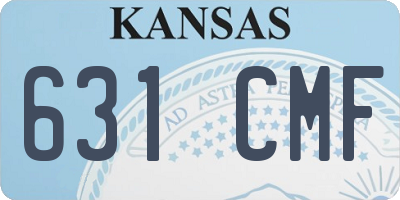KS license plate 631CMF