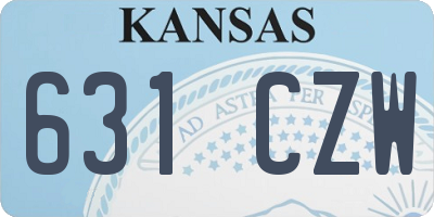 KS license plate 631CZW