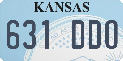 KS license plate 631DDO