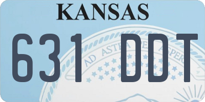 KS license plate 631DDT