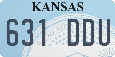 KS license plate 631DDU