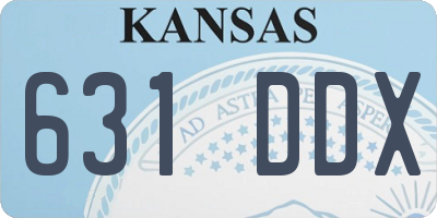 KS license plate 631DDX