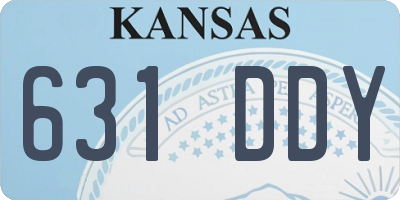 KS license plate 631DDY