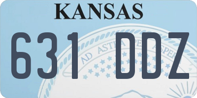 KS license plate 631DDZ