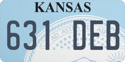 KS license plate 631DEB