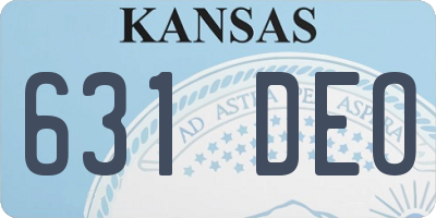 KS license plate 631DEO