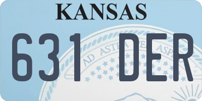 KS license plate 631DER