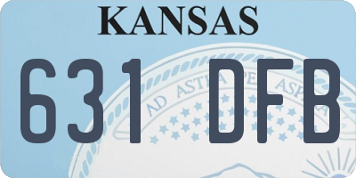 KS license plate 631DFB