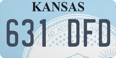 KS license plate 631DFD