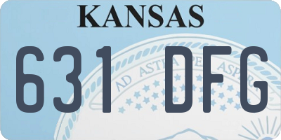 KS license plate 631DFG