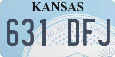 KS license plate 631DFJ