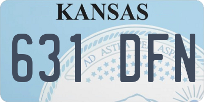 KS license plate 631DFN