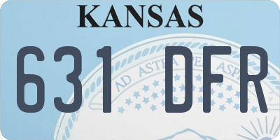 KS license plate 631DFR