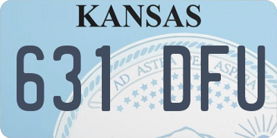KS license plate 631DFU