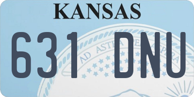 KS license plate 631DNU