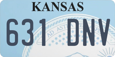 KS license plate 631DNV
