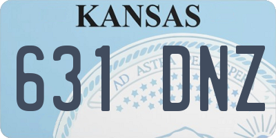 KS license plate 631DNZ