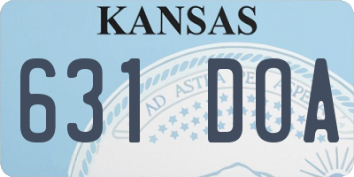 KS license plate 631DOA