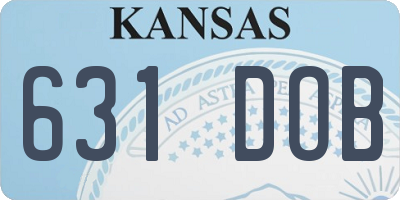 KS license plate 631DOB