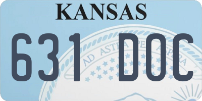 KS license plate 631DOC