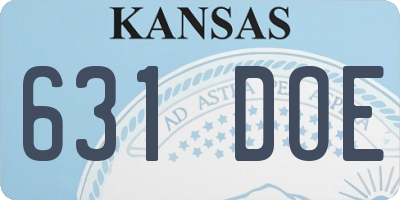 KS license plate 631DOE