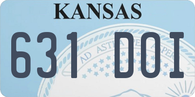 KS license plate 631DOI