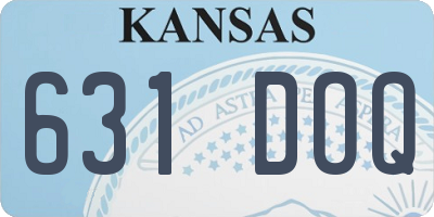 KS license plate 631DOQ