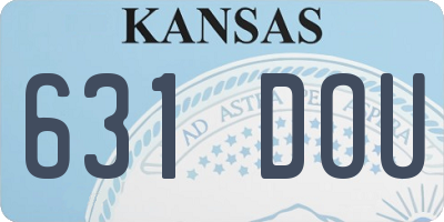 KS license plate 631DOU