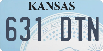 KS license plate 631DTN
