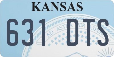 KS license plate 631DTS