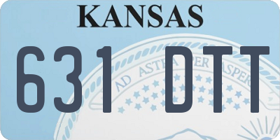 KS license plate 631DTT