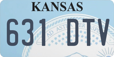 KS license plate 631DTV