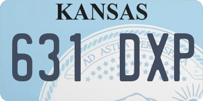 KS license plate 631DXP