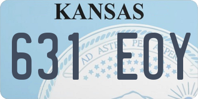 KS license plate 631EOY