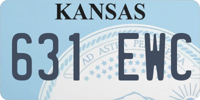 KS license plate 631EWC