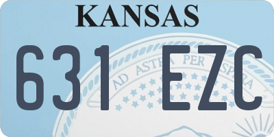 KS license plate 631EZC
